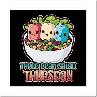 Three Bean Salad Thursday Foodie Design Posters and Art